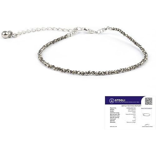 Astrotalk Raw Pyrite Anklet | Stone of Money, Protection & Power | Pyrite Anklet for Women | Best Gift Items | Spiritual Jewellery for Women