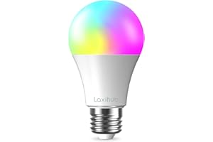 LAXIHUB bombilla inteligente Alexa regulable Led E27 RGB bombilla de luz que cambia de color Wlan smart life multicolor compatible con Alexa, Google, 1PC