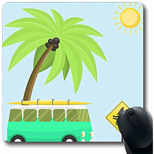 Preisvergleich Produktbild Mausunterlagen für Computer Natur Urlaubsreisen Auto Sommertourismus Abenteuer Auto Bus Camp Campingplatz Wohnwagen rutschfeste längliche Gaming-Mausunterlage