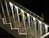 Jindia Bewegung aktiviert Bett Licht, Flexible LED Streifenlicht, Auto Ein/Aus Bewegungsmelder Nachttischlampe, Bewegung aktivierte LED-Lichtleiste (zwei Sensoren) - 6