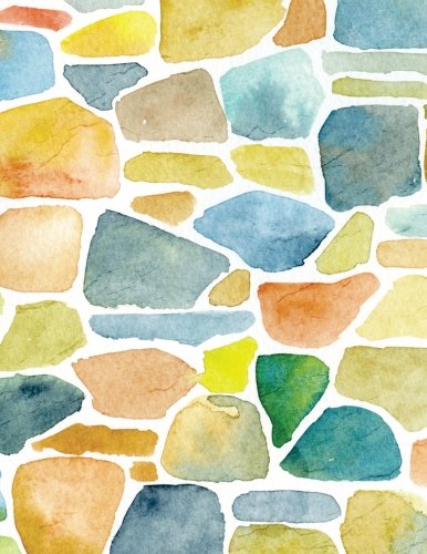 Multi-Color Stones Journal 1: (8.5 x 11 Large)(Dot Grid) Blank Composition Notebook Organizer Planner Sketchbook Gratitude Diary Watercolor Stones
