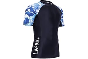 LAFROI - Protezione Contro Le eruzioni cutanee da Uomo, a Maniche Corte UPF 50+, Uomo