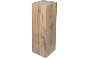 STEMA Seyfried Dekosäule, Podest in 3 Größen (100x33x33 cm, Eiche) Blumensäule, Blumenständer