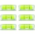 SIZIKJXGHWYI 6Pcs Small Bubble Level Frame Mural Hanging 10x10x29mm Mini Square Spirit Level Picture Hanging Levels Mark Measuring Instruments Layout Tools