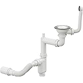 Aqua Bagno Comfort Yer Kazandıran Mutfak Eviye Sifonu &ndash; Kolay Temizlenir, Ayarlanabilir Koku &Ouml;nleyici Gider Borulu