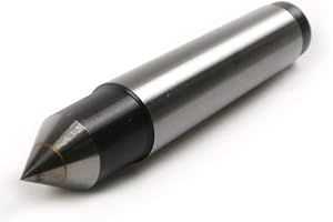 Chiloskit Fuseau Morse MT2#‿MT3 MT4 60 degrés Point Morse en Acier allié Argenté pour Usinage, travail des métaux