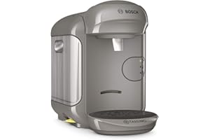 BOSCH HAUSGERÄTE Bosch Tassimo Vivy2 TAS1406 Machine à café, avec plus de 70 boissons, entièrement automatique, convient à toutes les tasses, peu encombrante, 1300 W, gris/anthracite