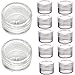 Ularma 50Pcs Clear Plastic Empty Cosmetic Sample Containers Jars Pots Small 3g