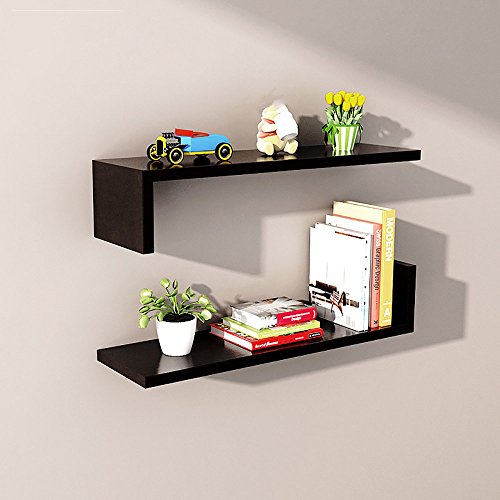 Preisvergleich Produktbild Newspaper stand Zeitungsständer Wandregal Ecke Regal Wandablage Wandhalterung TV Hintergrund Wand Deko Rahmen (DIY & Laden 20 kg) A + Schwarz