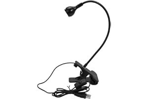 Nikou Klämma lä, uppladdningsbar LED-lä, flexibel hals, USB, 1 W, bärbar för kontor eller studieresäng, läs arbete (kall