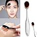 Kingko® Pro Cosmetic Makeup Face Powder Blusher Foundation Toothbrush Curve Flexible Brush (Silver)