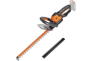 WORX WG261E.9 20V Cordless Hedge Trimmer, 45cm Dual-Action Blades, Tool Only – Battery and Charger Not Included