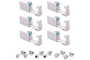 ACYDSR 6 Stück Ohrloch Stecher,kommt mit 3 Paar Nieten,Ohrlochpistole kit, Ohrlöcher Selbst Stechen,Piercing Pistole mit Kristall Ohrstecker, Ohrloch Stechen set,Ohrring stechen set,Pircingpistole set