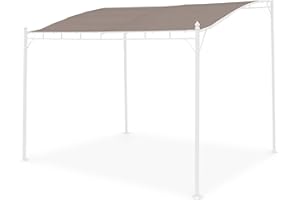 Alice's Garden - Toile de Toit Taupe pour tonnelle 3x2.5m Brestum - Toile de Rechange pergola. Toile de Remplacement