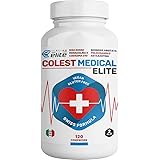 Italian Elite®️ Colest Medical Integratore per Colesterolo e Trigliceridi con Riso Rosso, 120 cpr. Monacolina K, Coenzima Q10