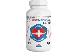 ITALIAN ELITE Colest Medical, Integratore per Colesterolo e Trigliceridi con Riso Rosso Fermentato, 120 cpr. Monacolina K, Coenzima Q10, Acido Folico, Cardo Mariano, Berberina, Astaxantina.