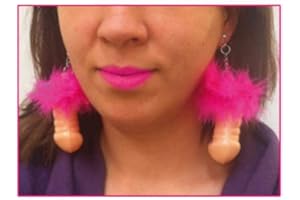 DREAM' S PARTY Gadget per la Sposa ORECCHINI maxi per il suo addio al nubilato e matrimonio - orecchini con Fallo idea gadget regalo