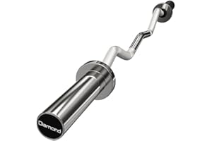 Diamond Professional Diamond, Bilanciere Ez Olimpionico 120 cm Unisex Adulto, Grigio, Unica