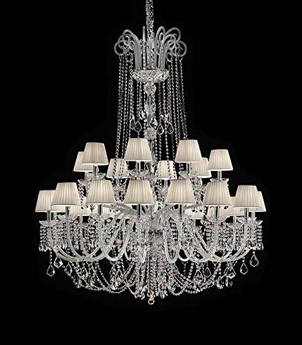 Masiero Chandelier Bohemia Chrome Handmade,Made in Italy,Made with Murano glass,Cut Italian glass