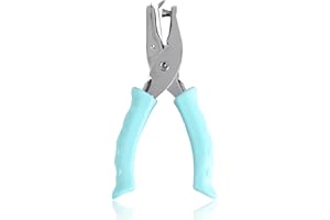 TIETOY 6mm Single Hole Punch, Handheld Small Hole Puncher Circle Paper Punch With Soft Grip for Diy Crafts Home Office School Supplies Tags Scrapbook Notebook Card Making (Green Holepunch)