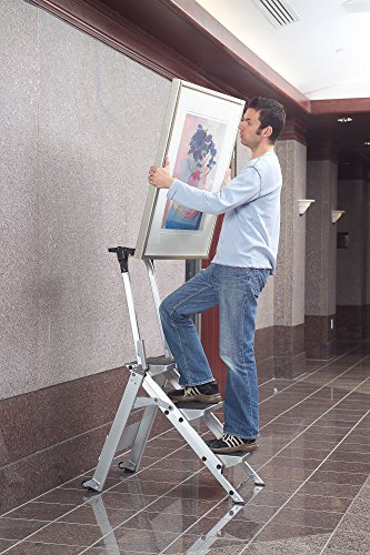 Little Giant Strapazierfähige Sicherheitstrittleiter – Hergestellt In Den USA. – Starke Kompakte Konstruktion für den Industriellen Gebrauch. – Platzsparende Trittleiter Beansprucht Nur 127 mm Platz. 3 Stufen - 9