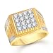 Meenaz Ring For Men Gold Plated In American Diamond Cz FR457 Ring size -20 RS.299.00