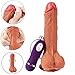 Produktbild Vibratoren Dildo mit 10 Modi, Zwei-Layer-Silikon G punkt Klitoris Stimulator,Soft Outside und Firm Inside Penis Sexspielzeug mit starken Saugnapf Real Dong Penis Vibrator Nachbildung, 18 cm lang Haut