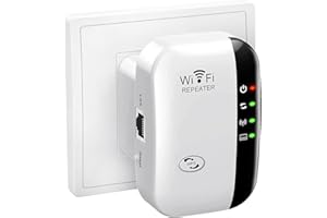 TKIMAT WiFi Répéteur WiFi Booster 2,4 GHz 300Mbps, Amplificateur WiFi Puissant avec Mode Répéteur/Point D'accès avec Connexion Ethernet, Amplificateur Internet Jusqu'à 5000 sq.ft et Tous les Box Internet