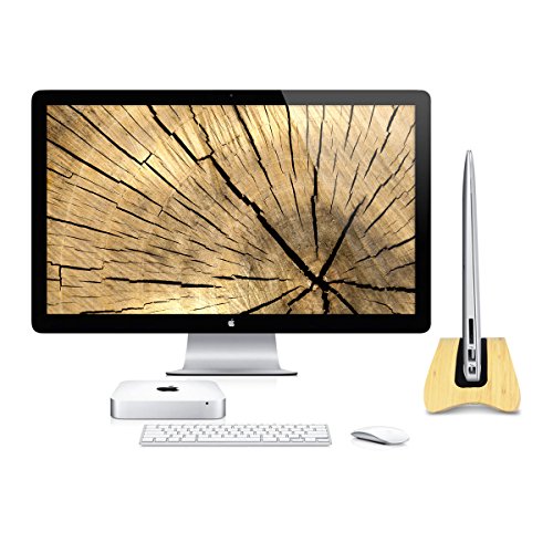 kalibri Eleganter Laptop Tablet Ständer in Dunkelbraun aus Holz für Apple MacBook Air 13“/Pro Retina 13“/15“/ Pro 13″/15″ Bambusholz Hellbraun – Universal Tablethalterung Tisch Ständer Station Stand - 5