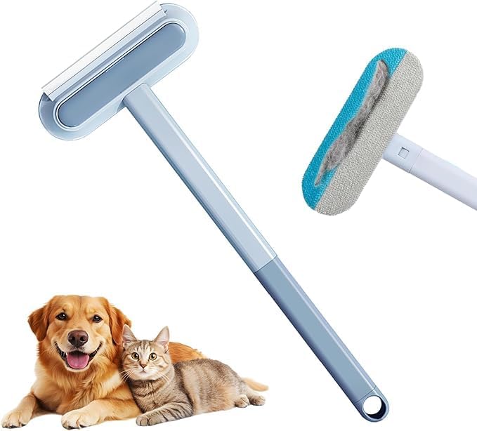 4'ü 1 Arada Kedi Köpek Tüy Temizleme Sihirli Fırça Seti Çok Yüzeyli Temizlik Aparatı Cam, Koltuk, Halı Temizleyici Evcil Hayvan Tüy Toplama Fırçası