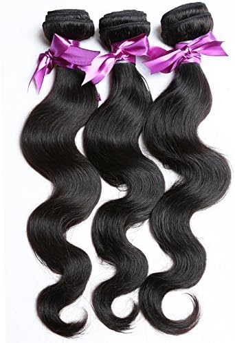 Meydlee Hair Bundles Brazilian Remy Body Wave Hair Weft/Extensions 3 Bundles/Pack Mixed Length , 16 18 20