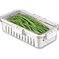 PRIME PICK Food Storage Container, Refrigerator Produce Saver Container, Vegetable Fruit Storage Container with Drain Baskets, Fridge Container Box for Fruit Salad in Refrigerator