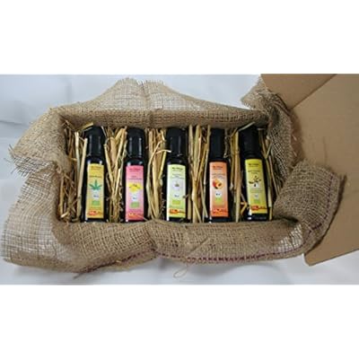 5 x exclusive BIO-Öle im Geschenkarton, Schwarzkümmelöl, Arganöl, Mandelöl, Kürbiskernöl, Leinsamenöl á 100 ml von Mevlana Naturmühle