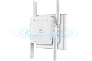 GETUE 2024 WLAN Verstärker 1200Mbit/s WLAN Repeater - WiFi Verstärker Dualband 5GHz 867Mbit/s & 2.4GHz 300Mbit/s, WiFi Extender Signal Booster mit 4 Antennen,Kompatibel Allen WLAN Geräten,C