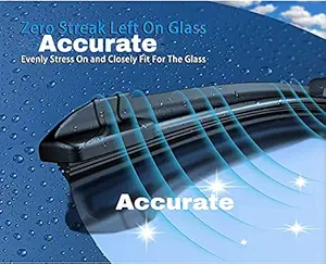 Accurate- Front Frameless Flat Wiper Blades for EcoSport,Amaze,size-22,16, Set of 2pc