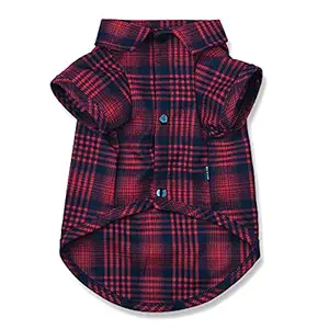 CtilFelix Dog Shirt Plaid for Small Dogs Cats Puppy Boy Girl Dog Clothes Soft Pet T-Shirt Breathable Cat Shirt Clothes Tee Adorable Halloween Thanksgiving [Red#2; Small]