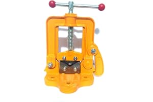 FAST WORLD SHOPPING ® Morsa Da Banco Per Tubi 10-85Mm Morsetta Apertura Ribaltabile Stringente Graffette Acciaio Strettoia Ganasce Dentate In Acciaio