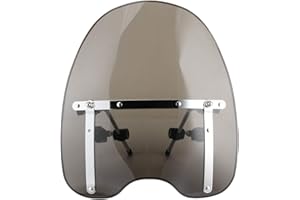 OKUYONIC Accessoire d'équitation, déflecteur de vent de moto pare-brise de moto pour les pièces de rechange pour la Modification de garniture(Fumée)