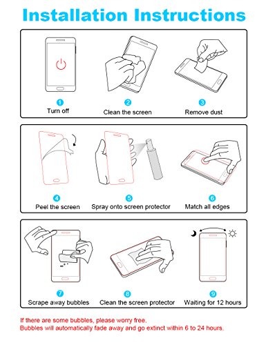 Samsung Galaxy Note 8 Protector de pantalla full cubierta  Yootech Galaxy note 8 pantalla LiQuid Skin Wet Sin Burbujas  Note 8 Screen Protector Anti-fingerprint Ultra Resistente a Golpes y Rayado HD Claro Caso pel  cula Perfecto - 2 Unidades