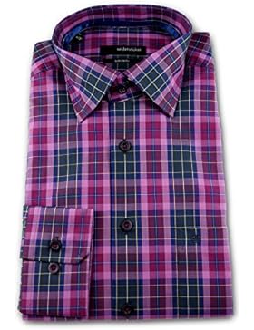 Seidensticker Herren Langarm Hemd Splendesto Regular Fit Kent Club Tape mehrfarbig kariert 388930.85