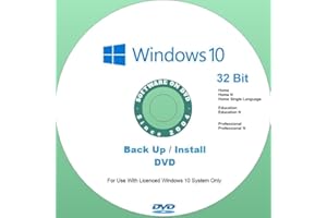 SOFTWARE ON DVD Reemplazo DVD de Instalación Backup para Windows 10 32 Bits Versión Universal Idioma Español
