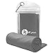 Produktbild Kühlendes Handtuch, 4 Packungen (101,6 x 30,5 cm), Ice Handtuch, Mikrofaser Handtuch, weiches, atmungsaktives Chilly Handtuch für Yoga, Sport, Fitnessstudio, Training, Camping, Fitness, Laufen, Training & mehr, Gray-SINGLE