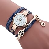 SSITG Damen Armreifuhr Quarz Analog Armbanduhr Armspange Spangenuhr Wickelarmband