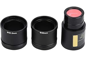 VBESTLIFE Oculaire électronique de Microscope USB 2.0 5MP, oculaire numérique de 23,2 mm + Anneau Adaptateur 30,0 mm 30,5 mm Lecteur Plug and Play Gratuit