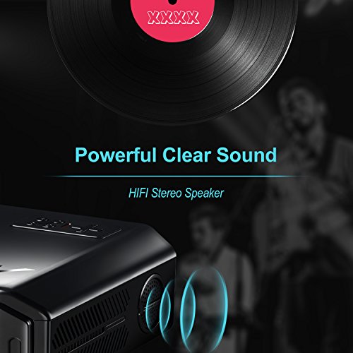 Proiettore HD, Artlii Videoproiettore LED 3500 Lumen Portatile Multimedia Home Theater con TV/AV/VGA/USB/HDMI Supporto TV Laptop Android iPad Smartphone Android