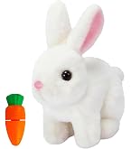 HBSFBH Jouet Lapin Électrique Interactif Qui Saute - Peluche Lapin Pâques Rose - Cadeau Enfant