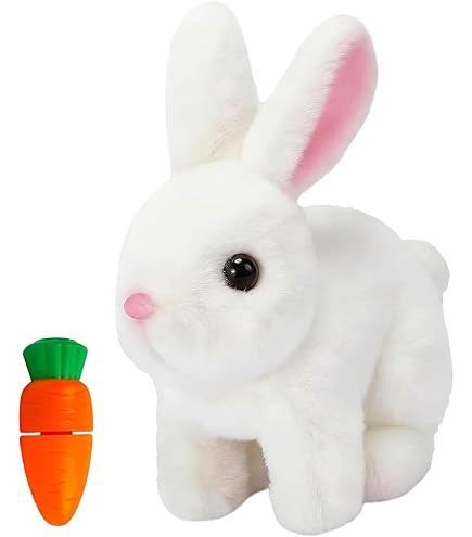 Lapin Interactif Réaliste Qui Saute Et Secoue Les Oreilles - Peluche Vivante Pour Enfants