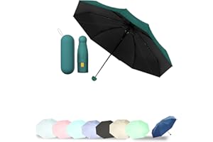 EEPLUYTY Mini Parapluie Parapluie à Six Os, Manuel Compact Résistant Au Vent Parapluie Pliant, Parapluie Ensoleillé, Parapluie De Protection Uv, Pratique Et Portable