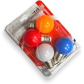 Tek-İş LED Ampul, E27 Duy, 1 Watt, Renkli, G&uuml;n Işığı, 4'l&uuml; Paket