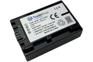 TRADE-SHOP Wysokowydajny aparat litowo-jonowy akumulator 1100 mAh zastępuje Sony NP-FV30 NP-FV50 NP-FV70 NP-FV100 NP-FV-30 NP-FV-50 NP-FV-70 NP-FV-100